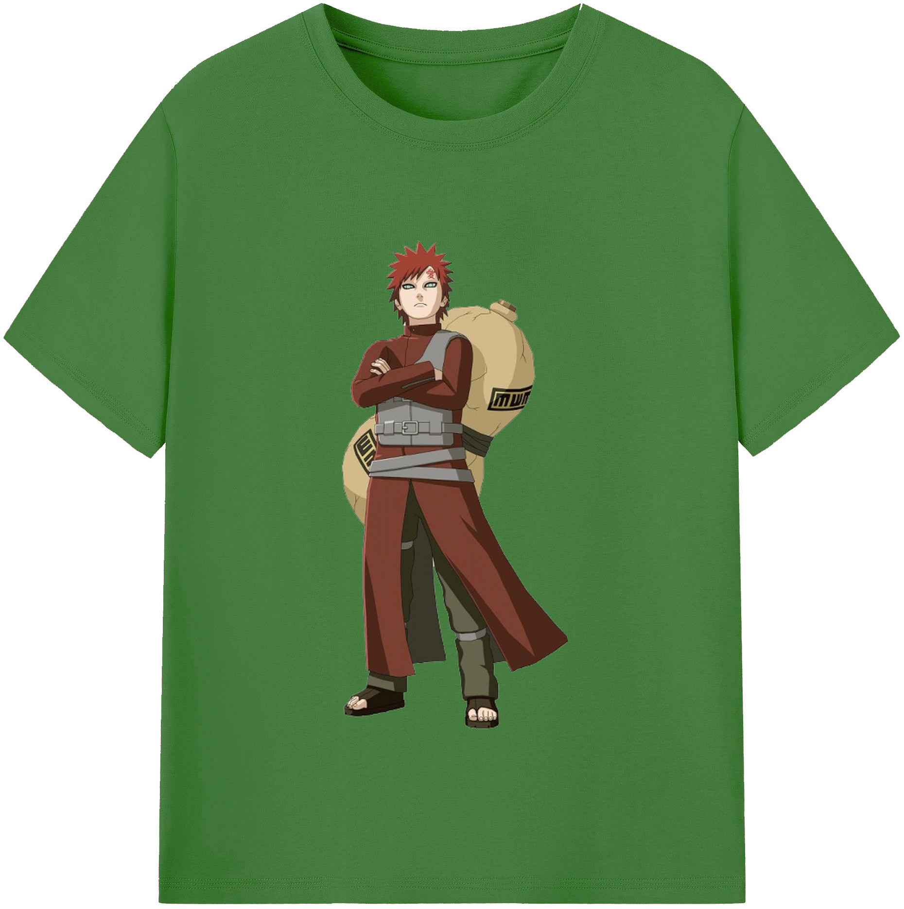 （画像用） NARUTO -ナルト- ガアラ Gaara レディースカジュアルプリントTシャツ（綿100％）